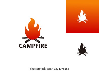 Campfire Logo Template Design Vector, Emblem, Design Concept, Creative Symbol, Icon