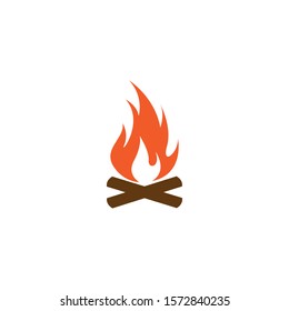 Campfire logo template vector icon design