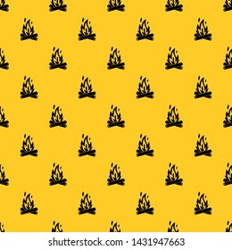 Campfire pattern seamless vector repeat geometric yellow for any design