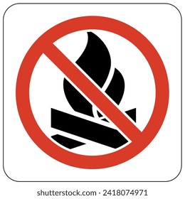 Carteles de seguridad de fogatas y etiquetas