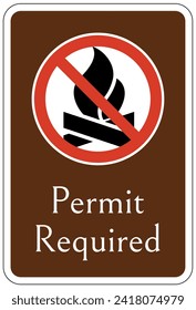 Campfire safety sign and labels