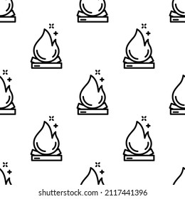Campfire seamless pattern vector illustration.