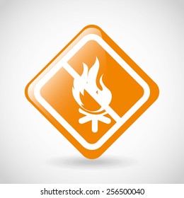campfire signal design, vector illustration eps10 graphic 