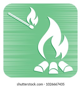 Campfire silhouette icon. Vector illustration