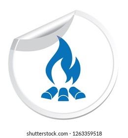 Campfire silhouette icon. Vector illustration

