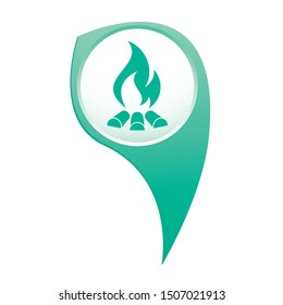 Campfire silhouette icon. Vector illustration

