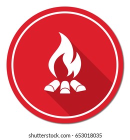 Campfire silhouette icon. Vector illustration
