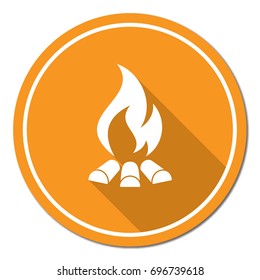 Campfire silhouette icon. Vector illustration