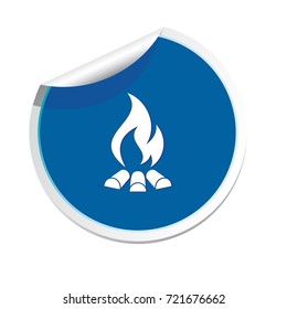 Campfire silhouette icon. Vector illustration
