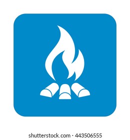 Campfire silhouette. Vector illustration