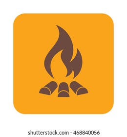 Campfire silhouette. Vector illustration