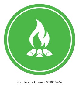 Campfire silhouette. Vector illustration

