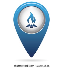 Campfire silhouette. Vector illustration

