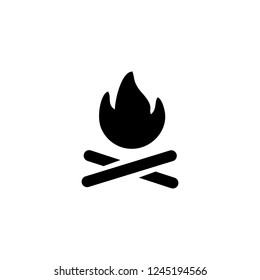 Campfire simple icon