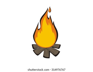 campfire simple illustration