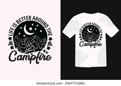 Campfire Social Club EPS, Camping Summer EPS T-shirt Design