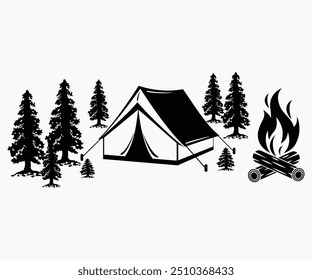 Campfire Svg,Caminhadas,Camisa Divertida De Camping,Camisa De Aventura,Acampamento Dizendo Svg,Camisa De Camping,Acampamento Aspas Svg,Arquivo De Corte,Silhueta