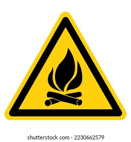 Campfire Symbol Sign, Vector Illustration, Isolate On White Background Label .EPS10