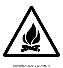 Campfire Symbol Sign, Vector Illustration, Isolate On White Background Label .EPS10