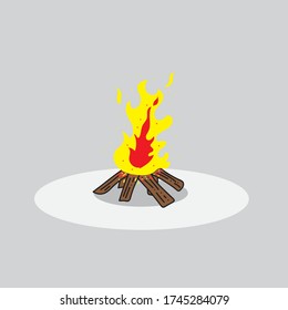 campfire that's burning to get lighting