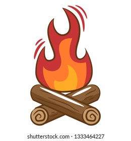 campfire vector clipart