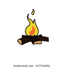 Campfire vector desigh isolated on white background. 