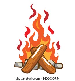 campfire vector graphic clipart design