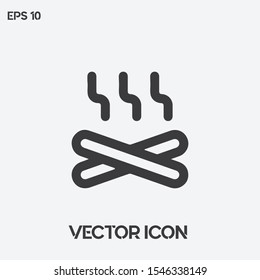 Campfire vector icon illustration. Ui/Ux. Premium quality.