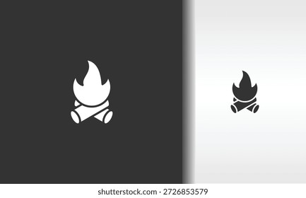 Ilustração De Símbolo Isolado De Vetor, Ícone Ou Sinal De Logotipo Campfire