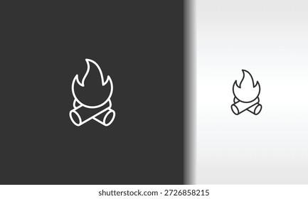 Ilustração De Símbolo Isolado De Vetor, Ícone Ou Sinal De Logotipo Campfire