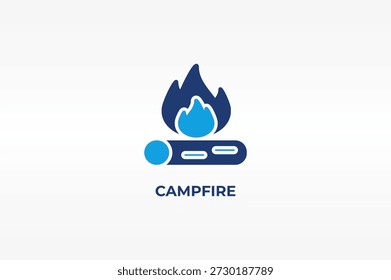 CAMPFIRE Vektor, Symbol oder Logo, einzelne Symbolgrafik