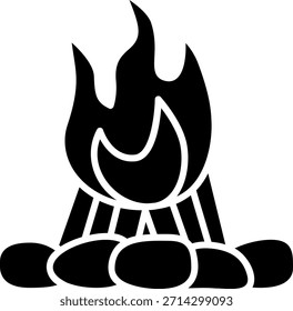 Ilustração do vetor Campfire: clip-art Bonfire