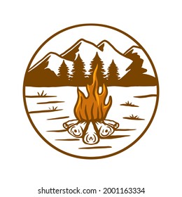 Ilustración vectorial de fogones, adecuada para el diseño de camisetas