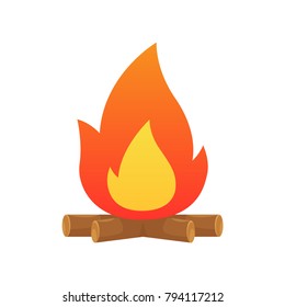 Campfire vector isolated illustration