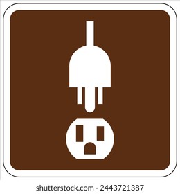 Campground area guide symbol signs general application