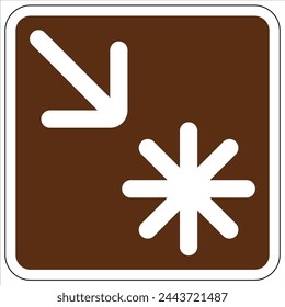 Campground area guide symbol signs general application