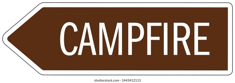 Señal de ruta de guía direccional del camping