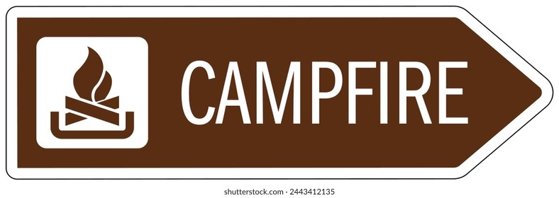 Señal de ruta de guía direccional del camping