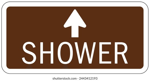 Campground directional guide route sign