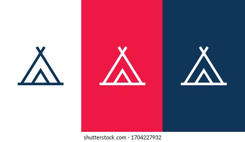 Campground icon illustration isolated vector sign symbol