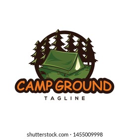 campground logo patches, premium logo design