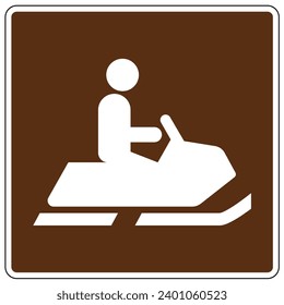Campground sign of winter recreation