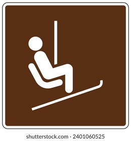 Campground sign of winter recreation