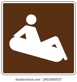 Campground sign of winter recreation