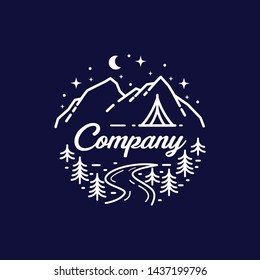 A Campground Symbol With A Natural Logo