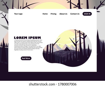 Campground Template Design, camping in the wild