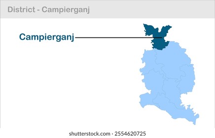 Campierganj sub-district map, Gorakhpur District, Uttar Pradesh State, Republic of India, Government of  Uttar Pradesh, Indian territory, Eastern India, politics, village, tourism