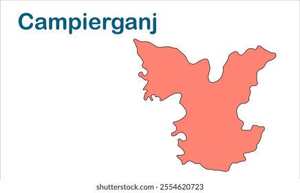 Campierganj subdivision map, Gorakhpur District, Uttar Pradesh State, Republic of India, Government of  Uttar Pradesh, Indian territory, Eastern India, politics, village, tourism