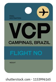 campinas brazil airport luggage tag