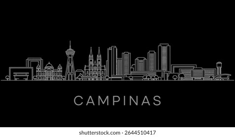 Silhueta vetorial da cidade de Campinas.